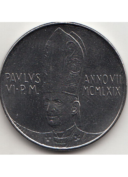 1969 Anno VII- Lire 100   Fior di Conio Paolo VI 